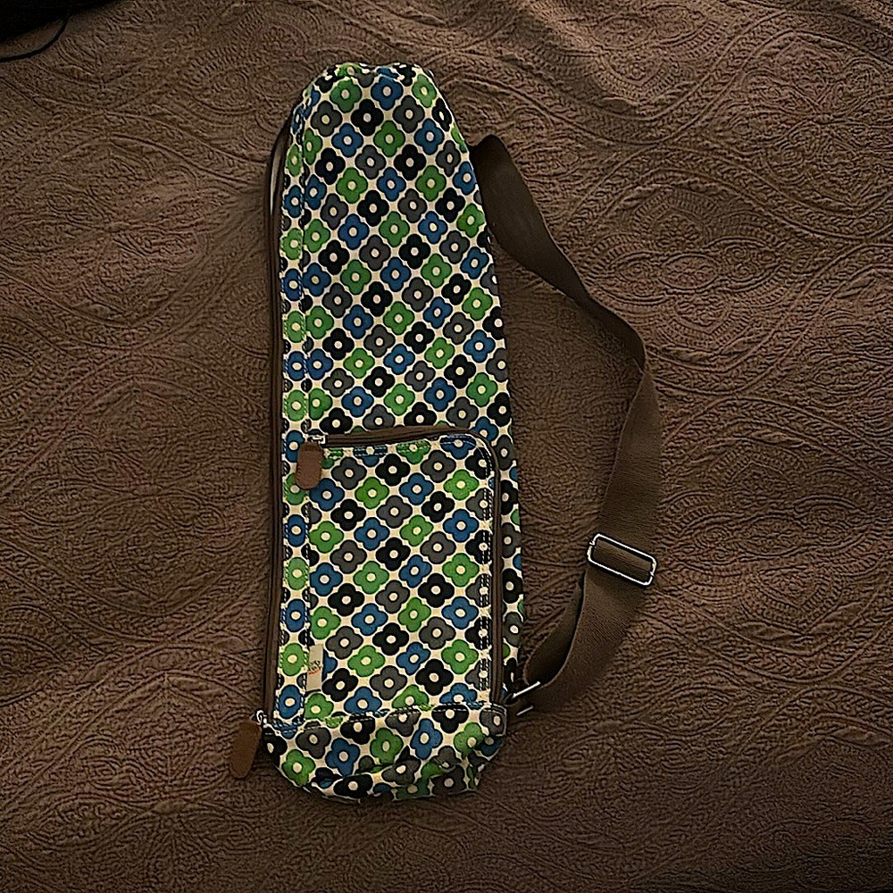 Gaiam Orla Kiely zipper yoga mat bag